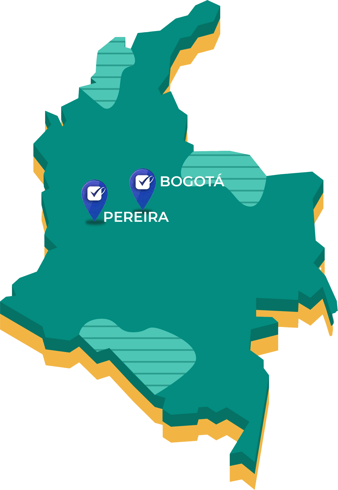 Mapa de cobertura en Colombia
